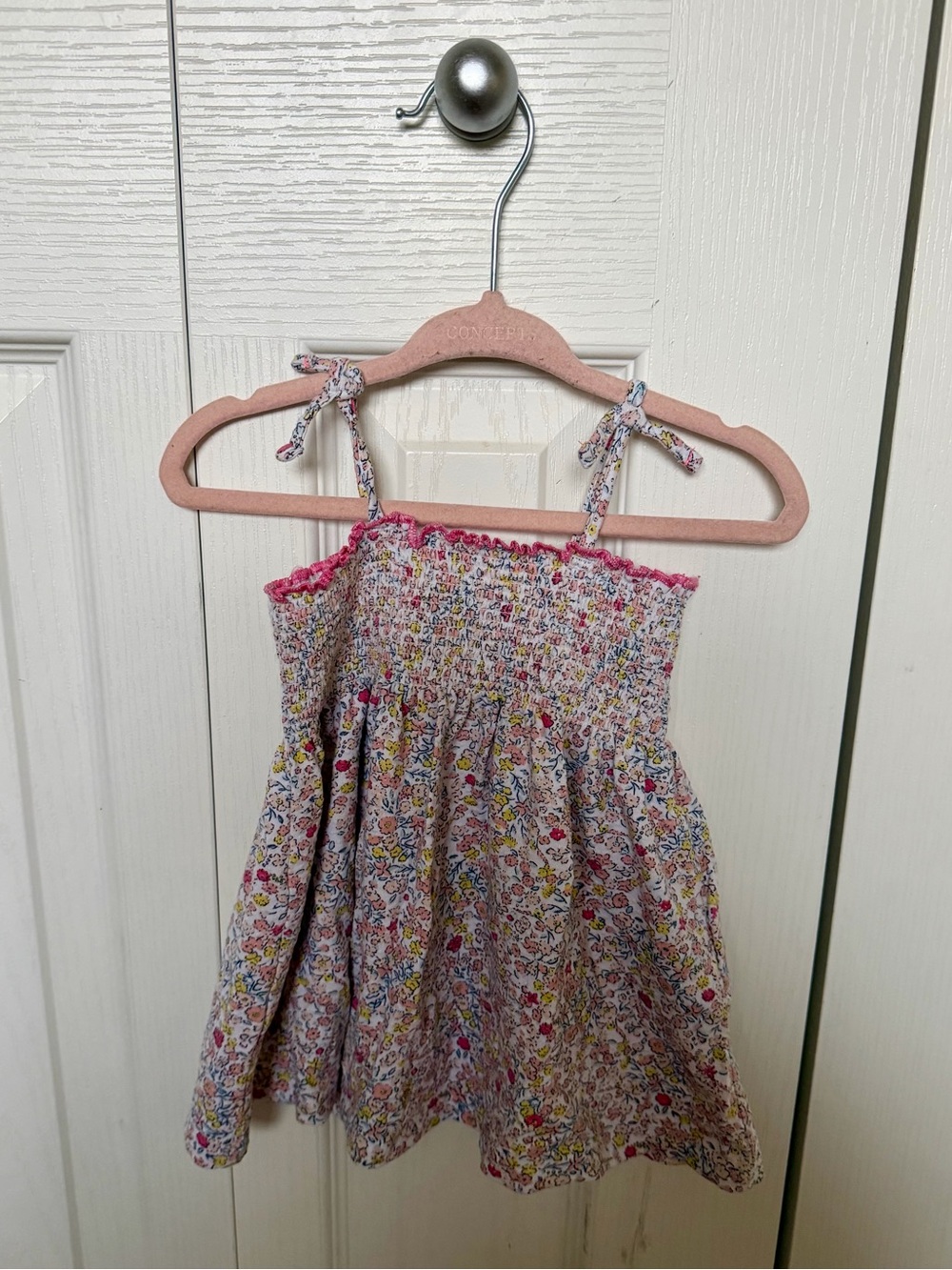 Zara Pink Multi Floral Smocked Camisole Top